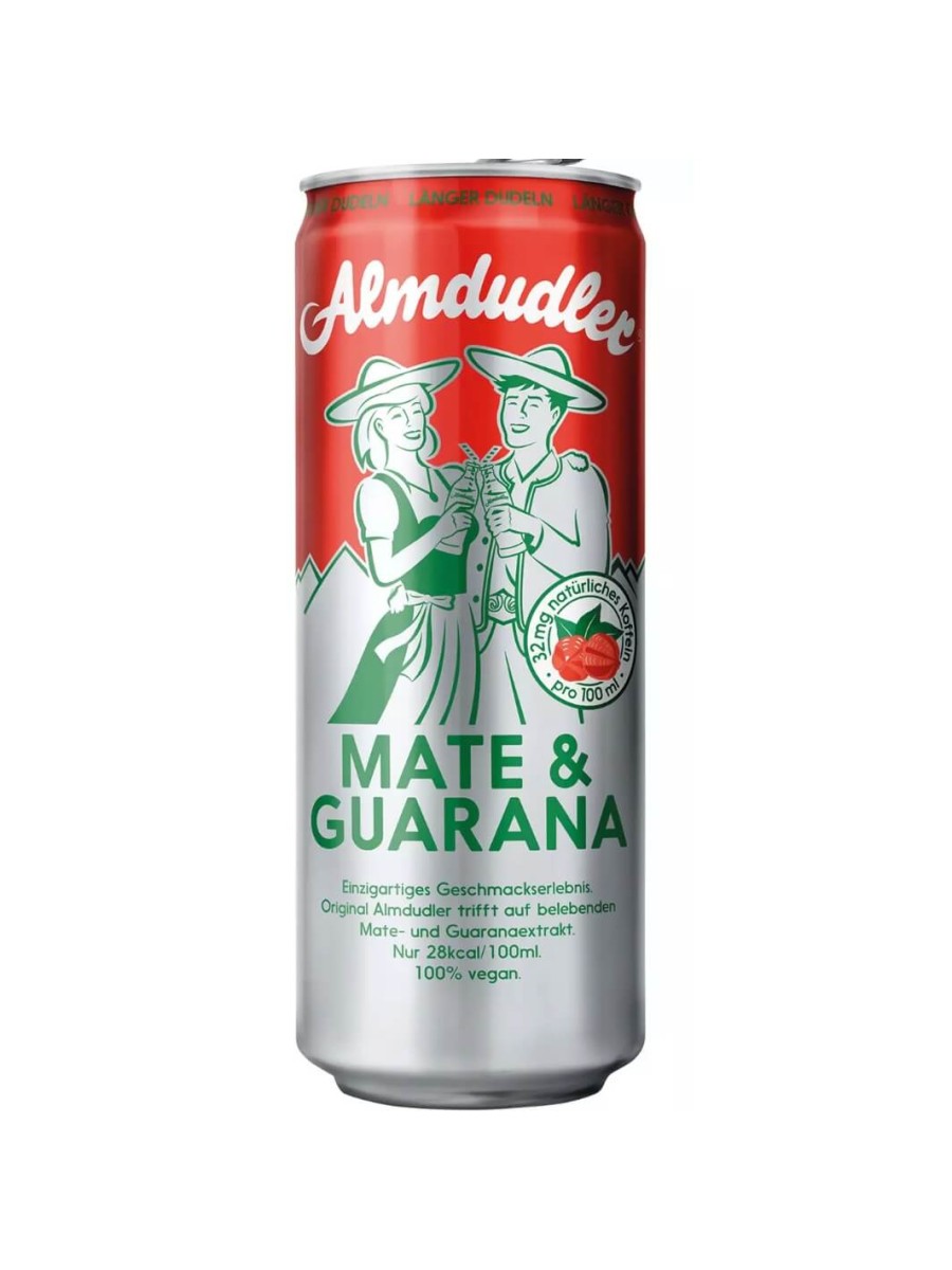 Almdudler Herbal Mate Guarana Lemonade 24 x 330ml Cans