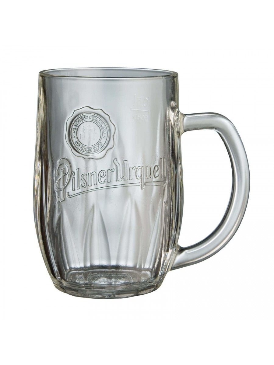 Pilsner Urquell Half Pint Handled Beer Glasses 330ml Set Of 2